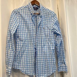 Vineyard Vines Blue Gingham button-up - Medium Slim Fit